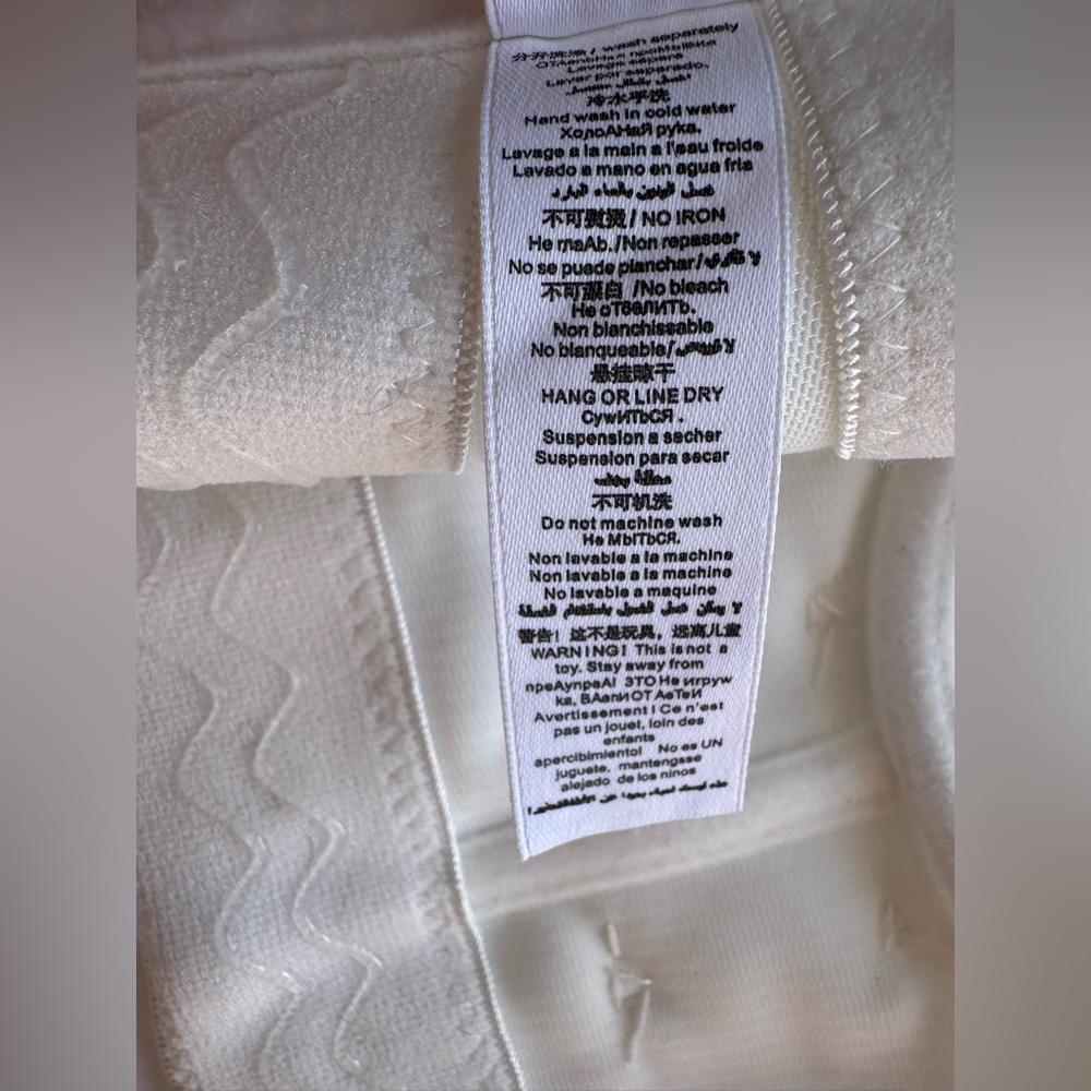 Floral 3D‎ Embellished Pearls White Corset Bustier  Sz Small 36B Crop Top - Picture 6 of 8